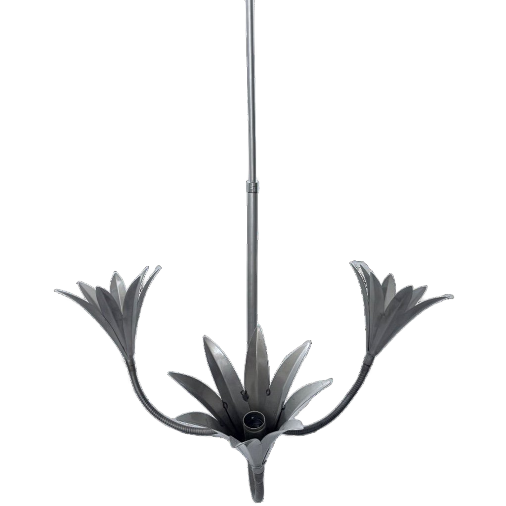 Unieke Vintage Metalen Hanglamp Fleur France ‘60 image 1