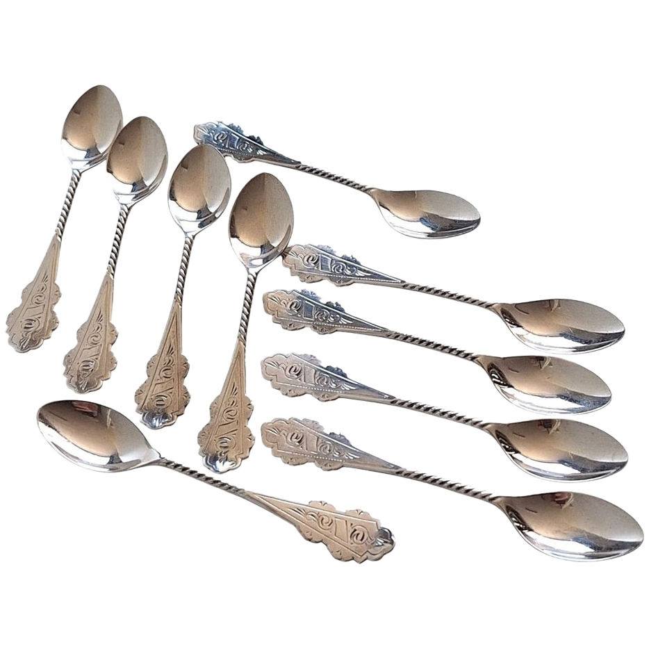10 Douwe Egberst Verzilverde Lepeltjes, Ontwerp Herbert Hooijkaas image 1