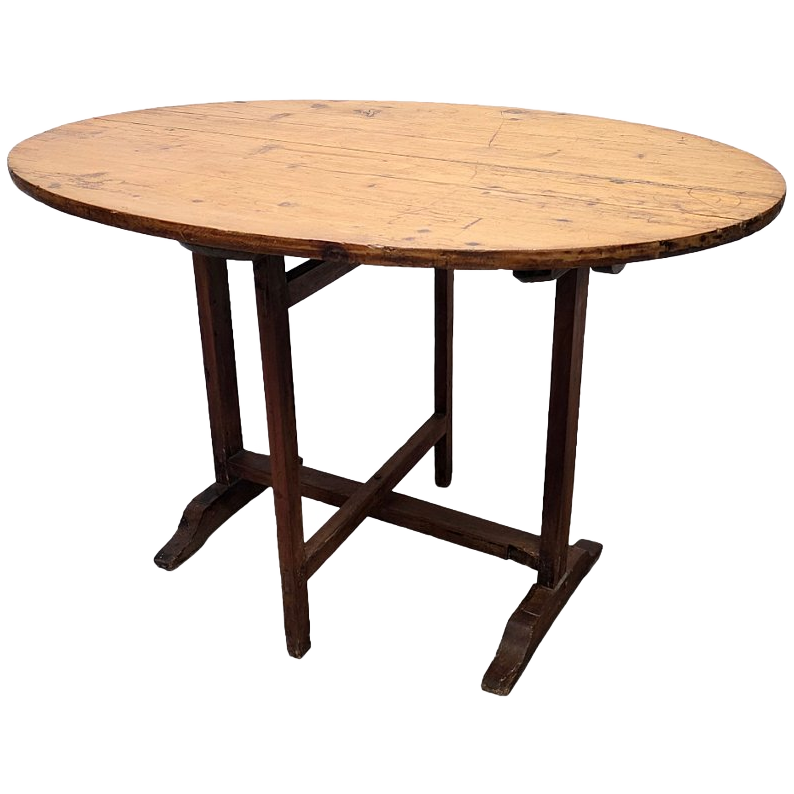 Antiek Frans Ovale Vigneron Tafel, 1e Helft 19e Eeuw image 1