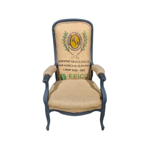 Fauteuil, Bekleed Met Jute Koffiebonenzak image 1