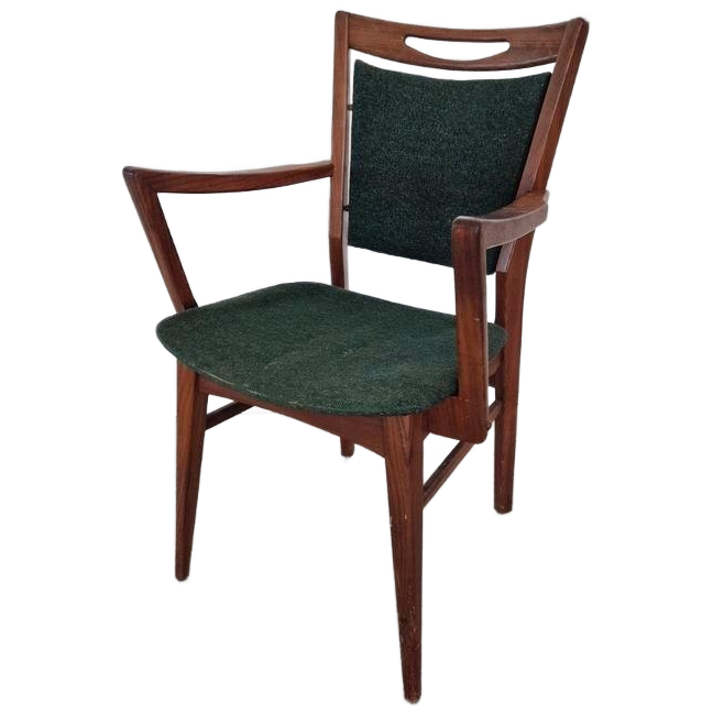 Vintage Deense Teak Stoel Met Armleuningen Design image 1