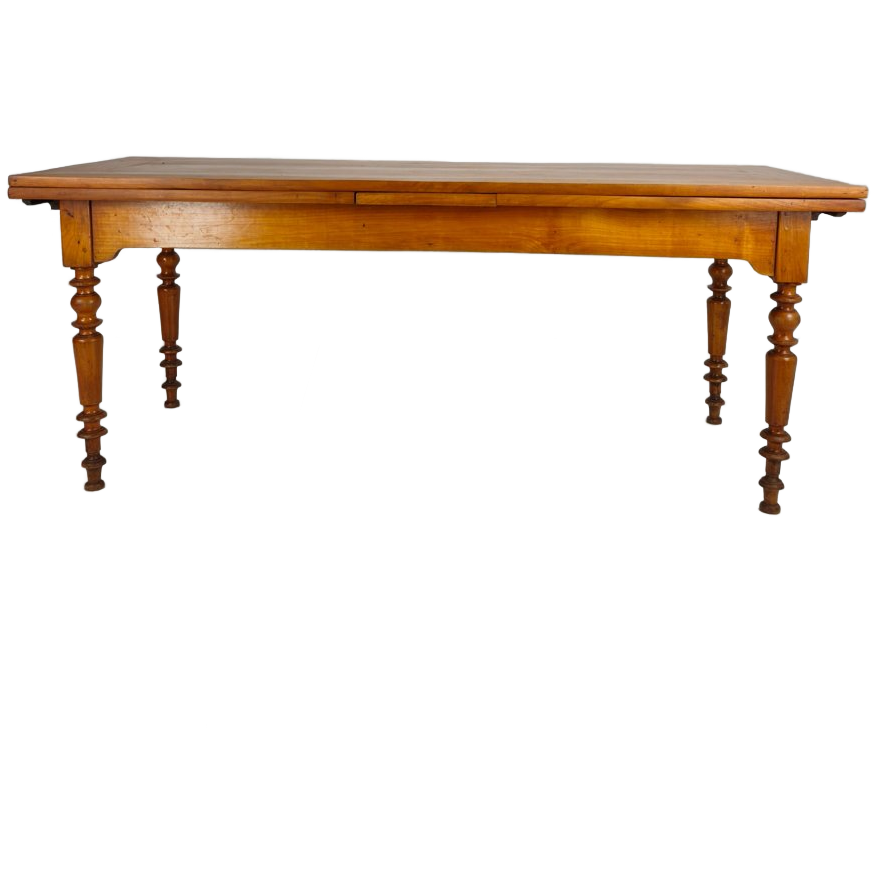 Elegant 20th Century French Cherrywood Extending Dining Table image 1