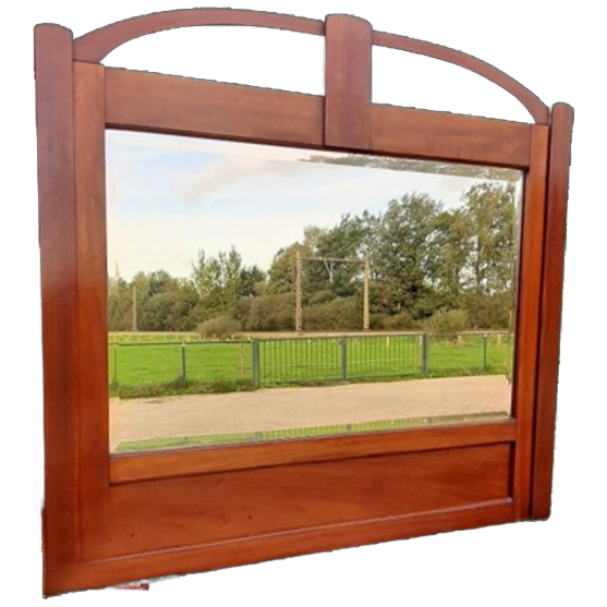 Antieke Art Deco Spiegel Xl Houten Badkamerspiegel Jr 20 image 1