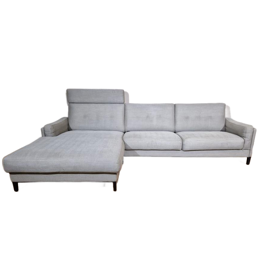 Rolf Benz Hoekbank - Grijs - Stof - Verstelbaar - Design image 1