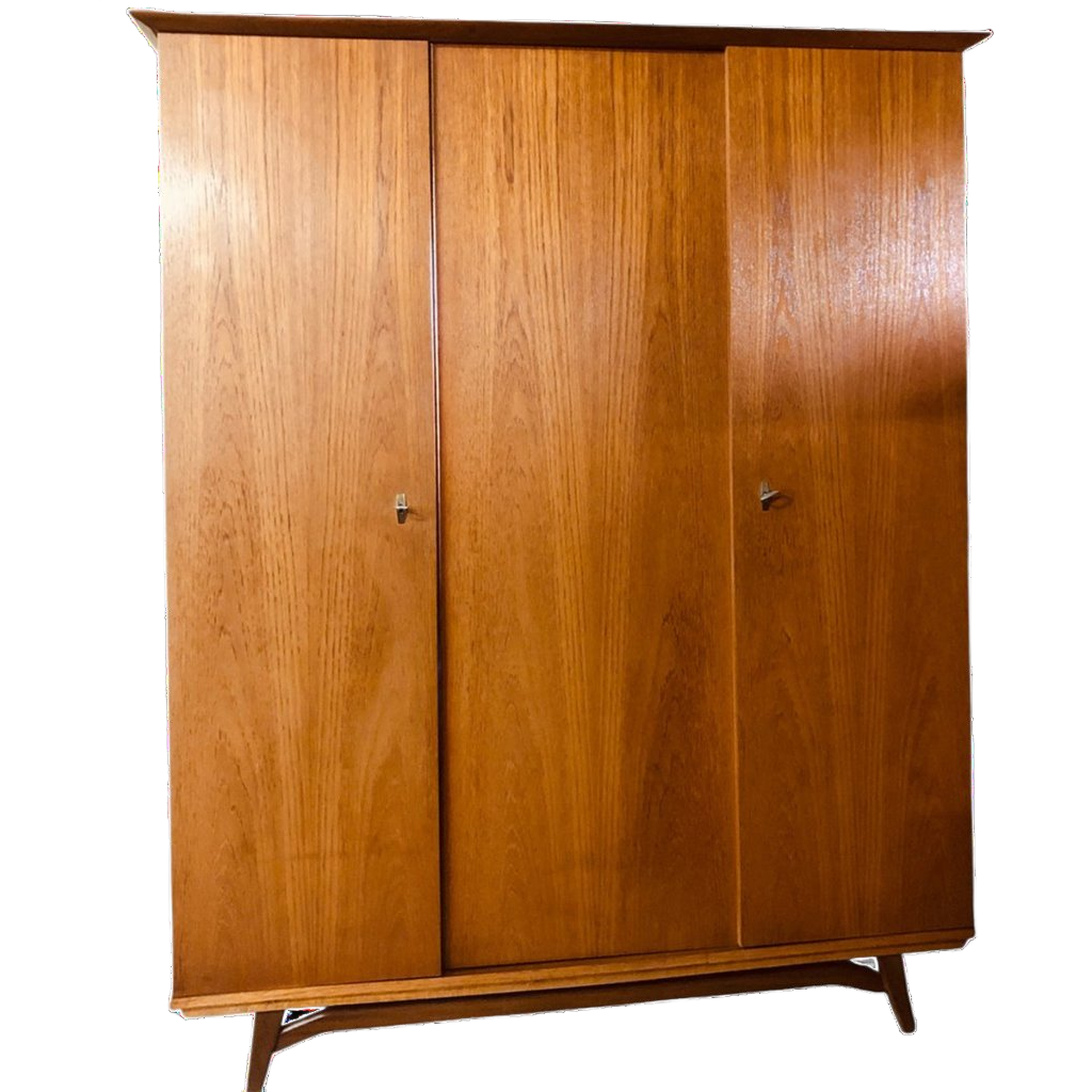 Vintage Kledingkast | Teak Hout | Jaren 60 | Retro Kast image 1