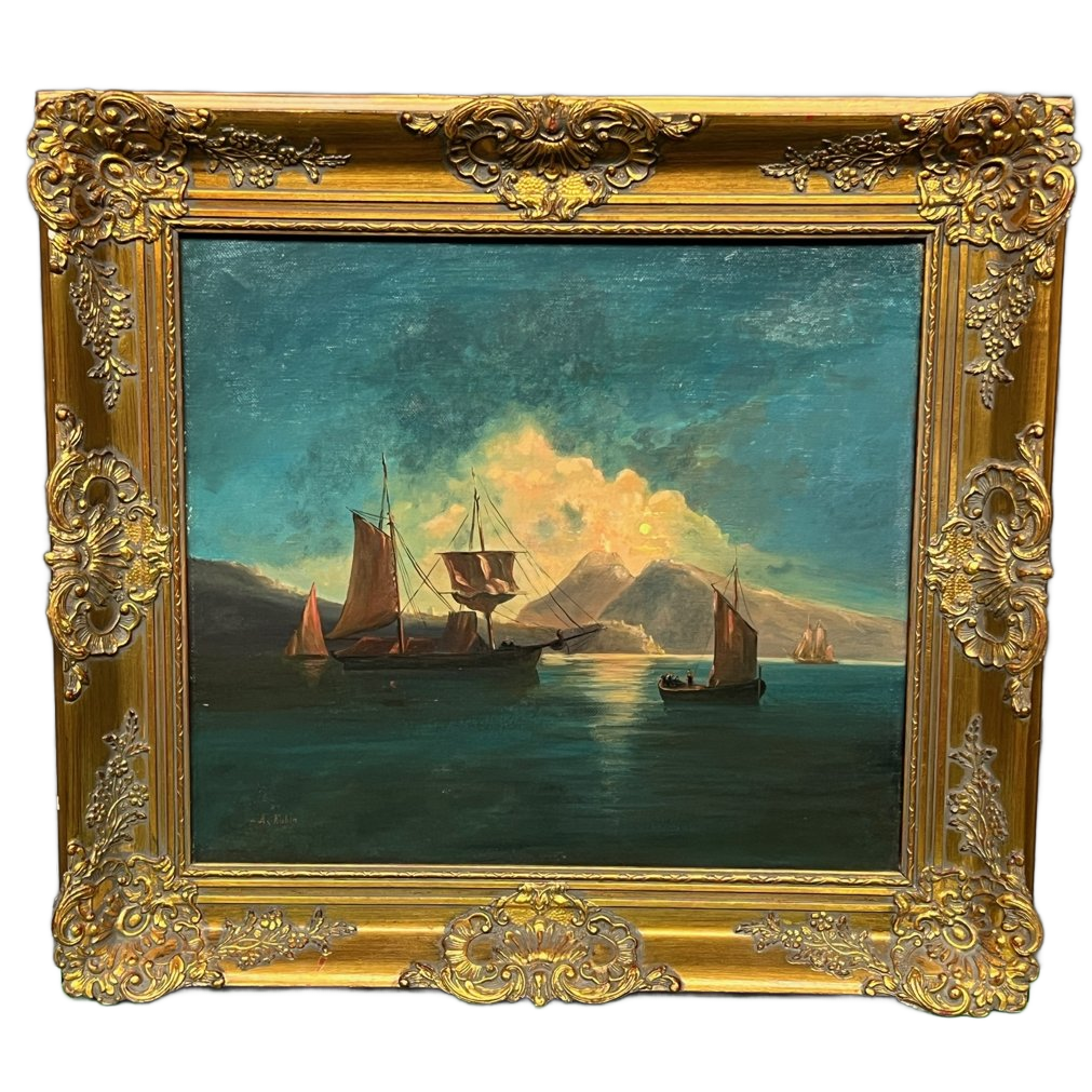 A. Kubin. "nachtelijk Zeelandschap". image 1