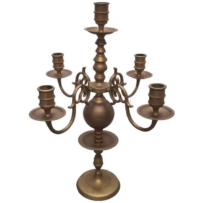 Inweder 5-armige Kandelaar - Spiraalvormig Design, Goud, 88 Cm Hoog - Voor Bruiloft & Feesten