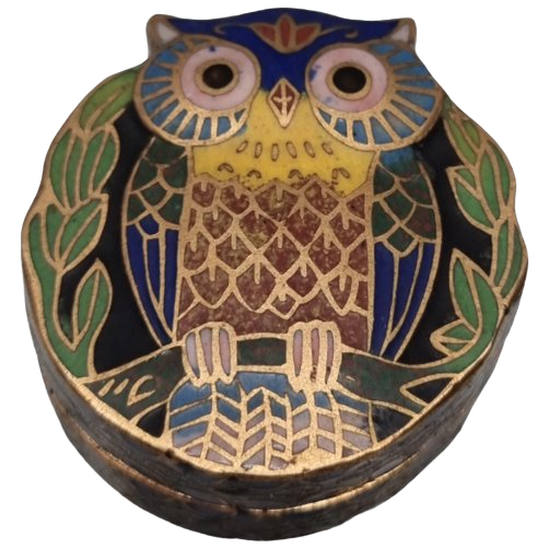 Cloisonné Sieradendoosje Uil image 1