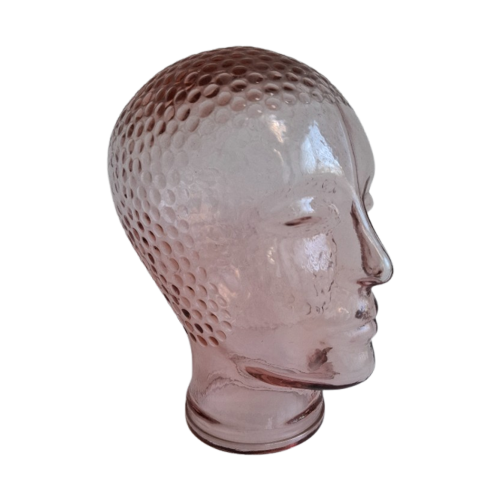 Zeldzame Vintage Roze Glazen Hoofd Koptelefoon image 1