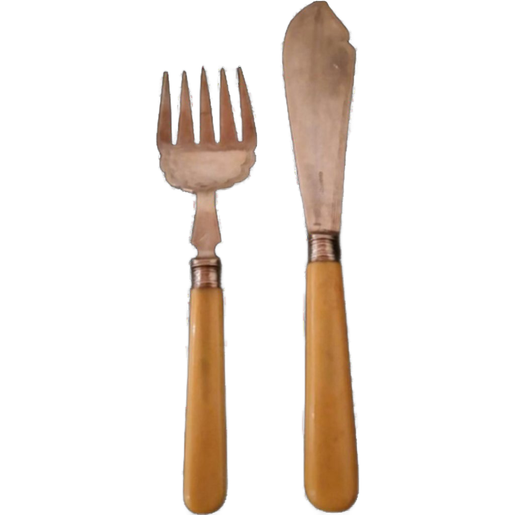Antiek Walker And Hall Groot Vis Serveerset, Zilver Gemerkt image 1