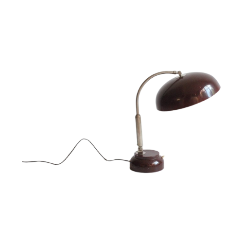Hala Metal Desk Lamp Nr.17 With Ring Light. 1950S image 1