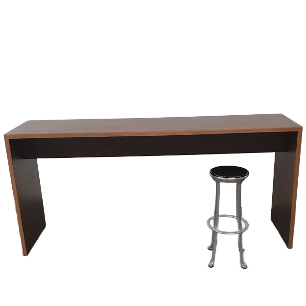 Design Bartafel Noten Hout Hpl Gefineerd Multiplex Statafel image 1