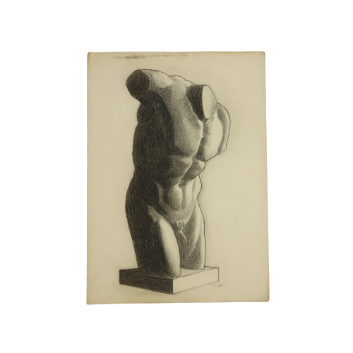 Bekijk Grote Academische Tekening Ren e Belvaux 1903 1984 Mannelijk Bekijk Grote Academische Tekening Ren e Belvaux 1903 1984 Mannelijk