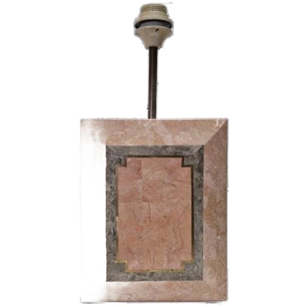 Vintage Roze Marmeren Lamp image 1