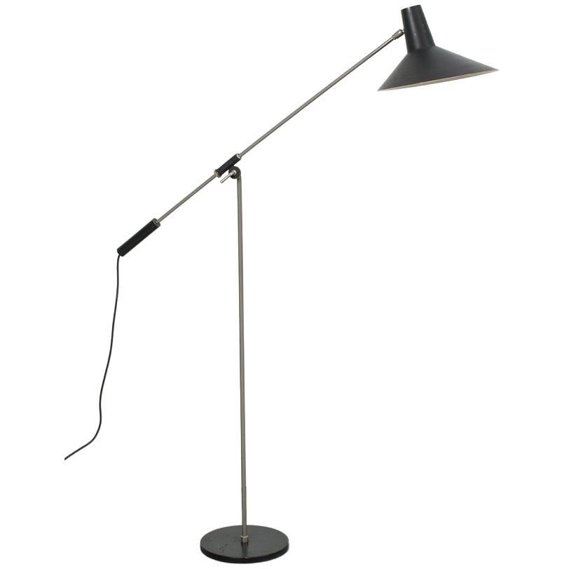 Bijzonder Fraaie, Verstelbare, Fifties Vloerlamp image 1
