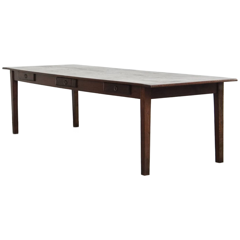 Zeer Charmante En Grote Antieke Franse Boeren Xxl Eettafel Met Een Mooi Patina image 1
