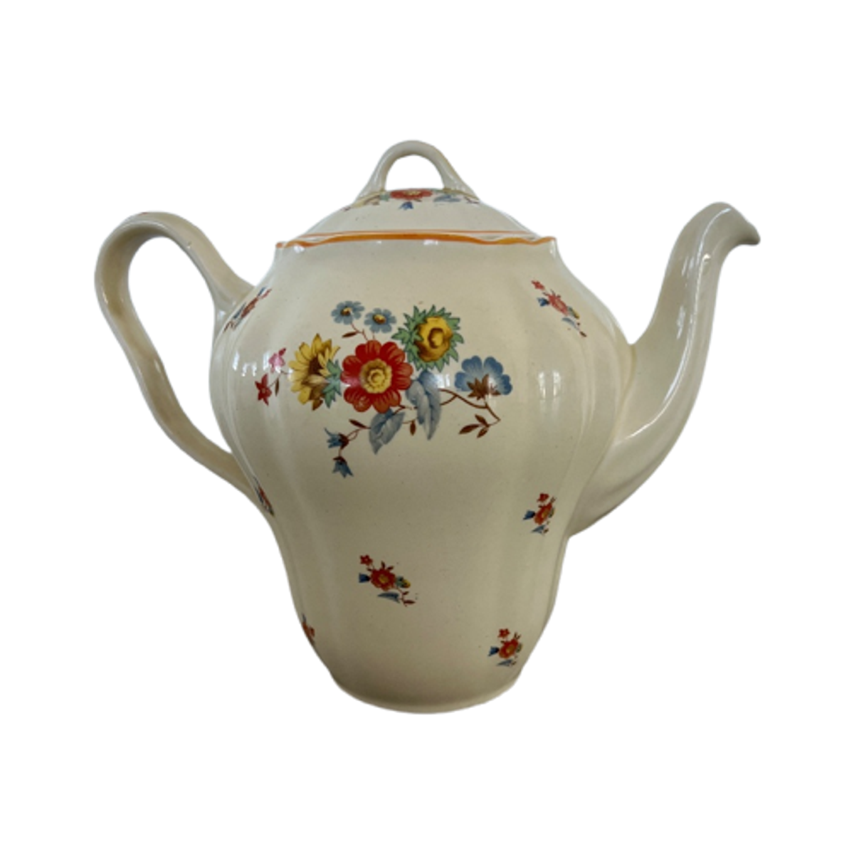Vintage Porseleinen Bloemen Theepot image 1