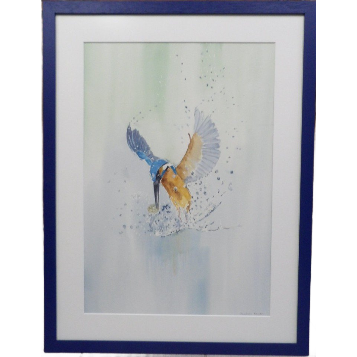 Aquarel "ijsvogel" Christine Desender image 1
