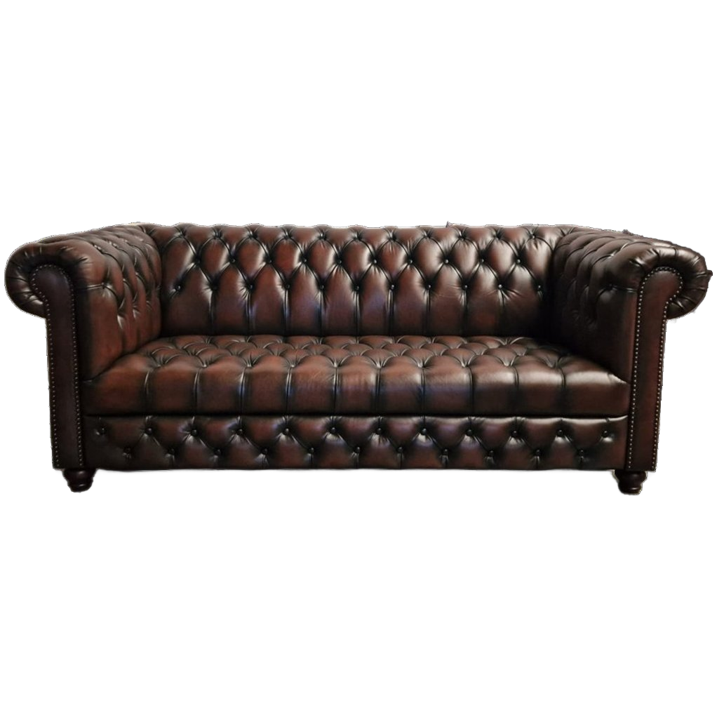 Chesterfield Brighton 3-zits – Knopenzit – Antiek Bruin image 1