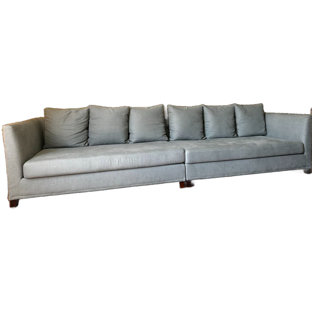 Flexform Bank Blauw Nieuw Bekleed image 1