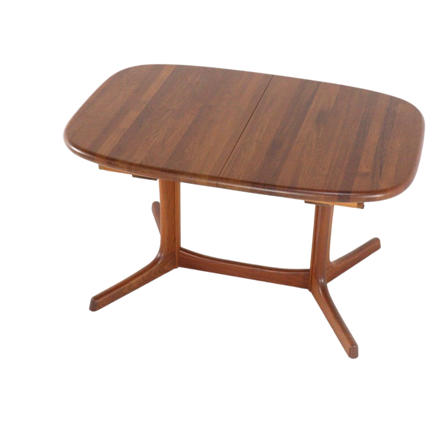dyrlund Ovalen 1x Verlengbare Eettafel Massief Teak Vintage Deens image 1