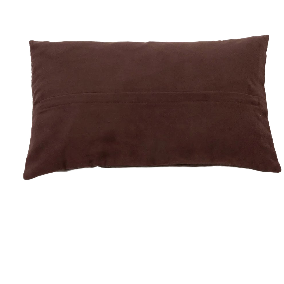 Bazar Bizar | Het Six Panel Leather Kussenhoes - Chocolade - 30x50 image 1