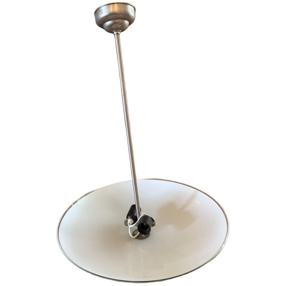 Mooie Grote Witglazen Plafondlamp Van Gispen image 1