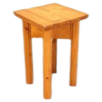Vintage Grenen Kruk Bijzettafel Plantentafel image 1