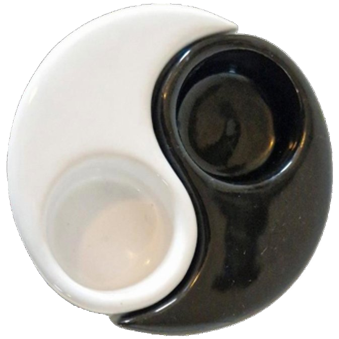 Vintage Ying Yang Waxinehouders Kandelaar Kandelaars image 1