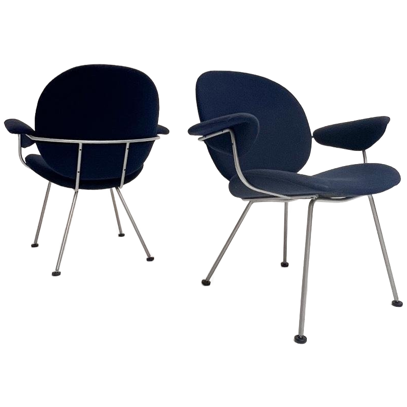 Donkerblauwe Kembo Fauteuil Van W.h. Gispen, Na 2000 image 1