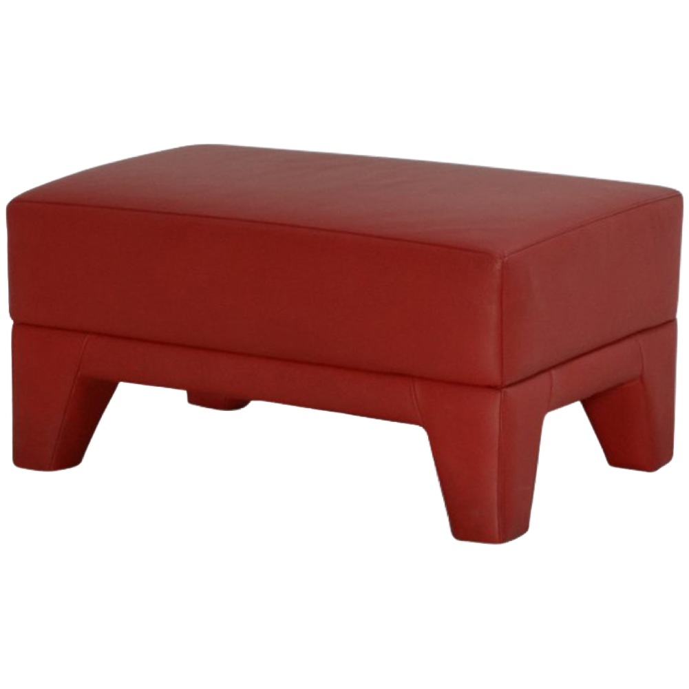 Pode Edit Poef, Rood Leder, 57 X 41 Cm image 1
