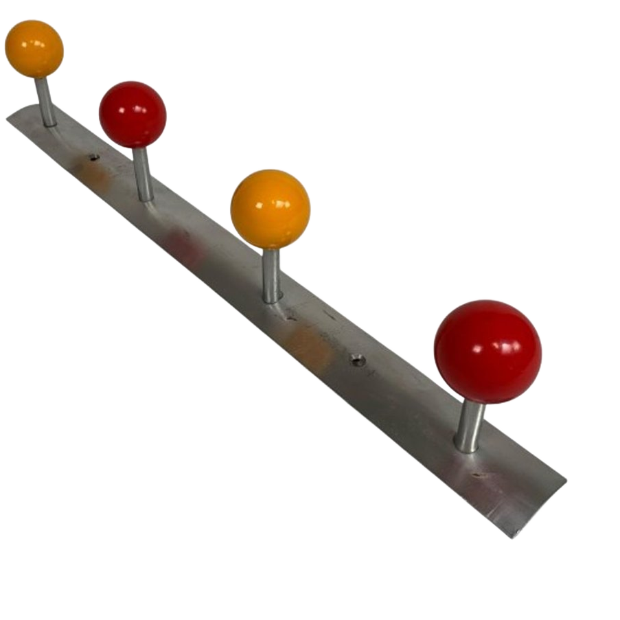 Wandkapstok Met Gekleurde Bollen, Jaren 50 image 1