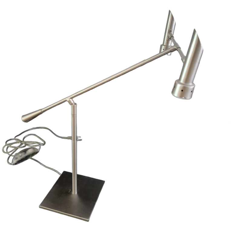 Bureaulamp - Tafellamp - Design - Zilverkleurig -verstelbaar image 1