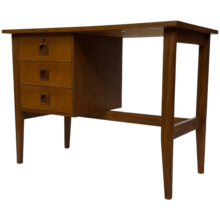Vintage Bureau Jaren 60 Compacte Werkplek Teak Design image 1