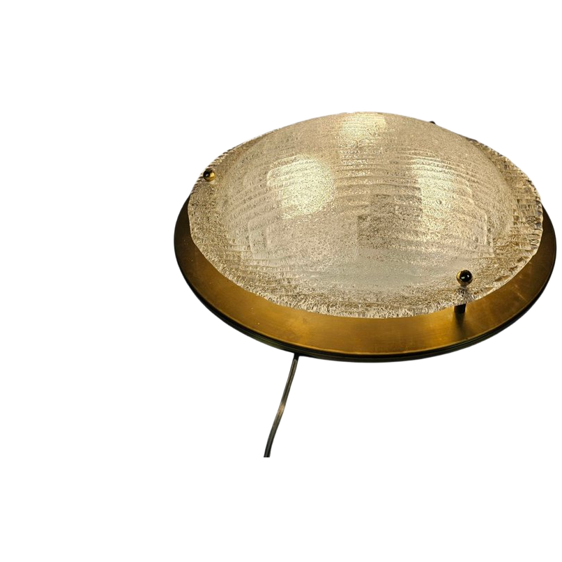 Hillebrand Leuchten - Hollywood Regency Stijl - 'frosted' Glas - Messing - 80's image 1