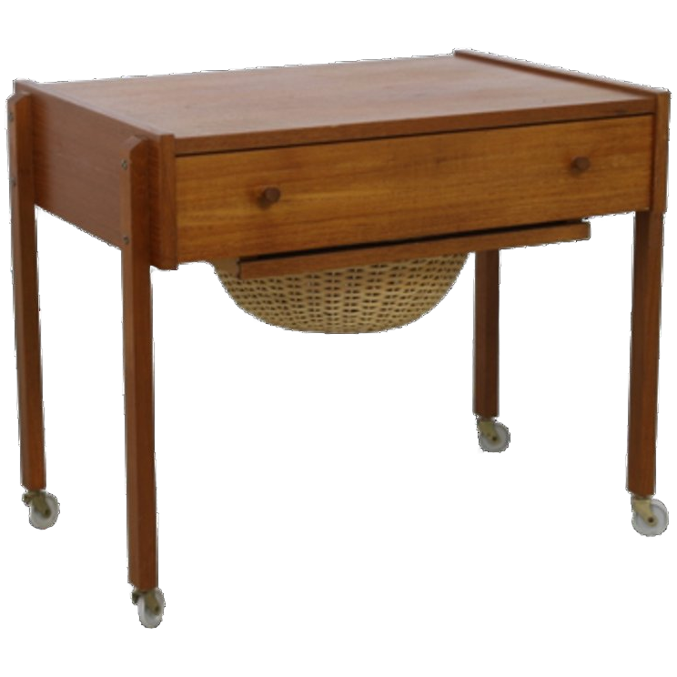 Vintage Naaitafel Bijzettafel Met Lade, 1960s image 1