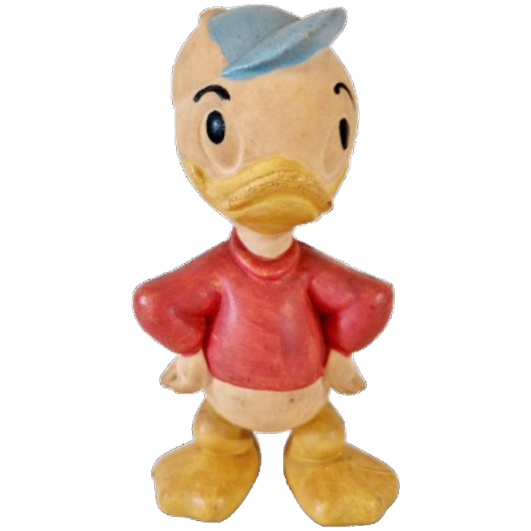 Antieke Rubberen Kwik Kwek Of Kwak Disney Vintage image 1