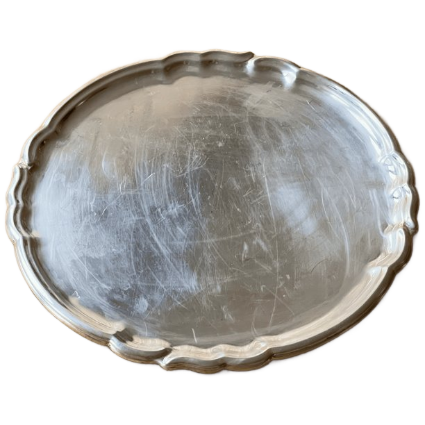 Vintage Silver-Plated Ornate Edge Tray image 1