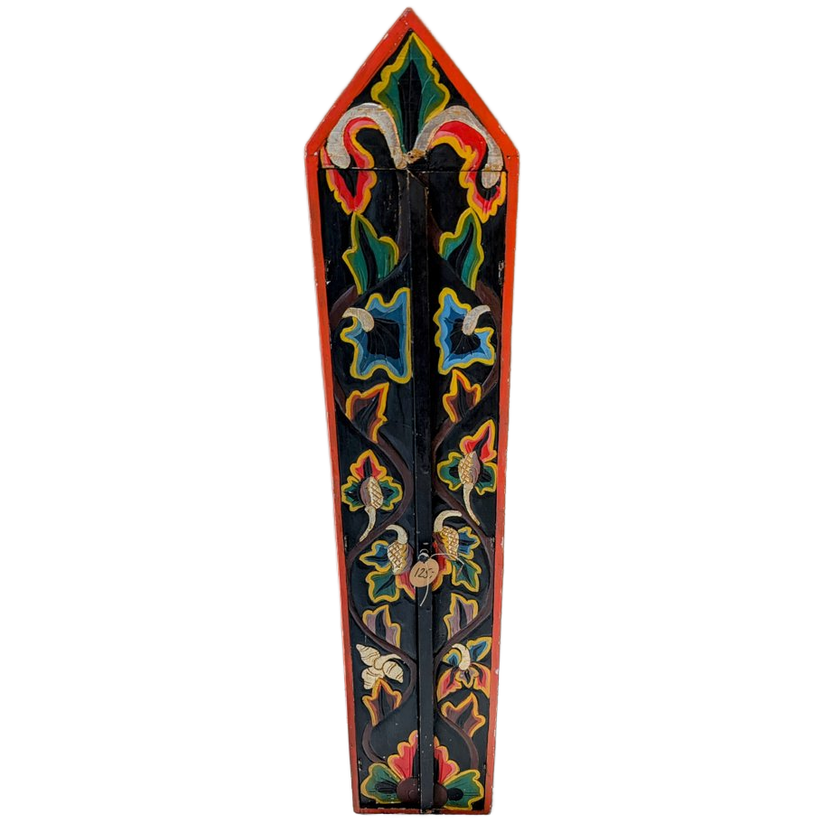 Tibetaans Kastje Houtsnijwerk Handgeschilderd image 1