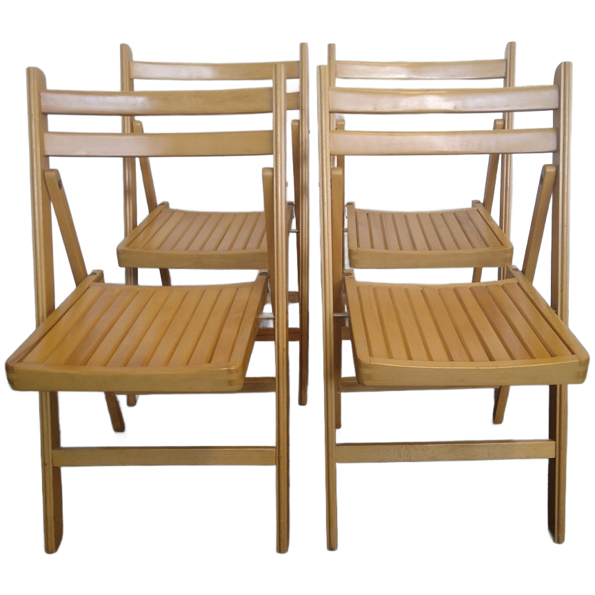 4x Klapstoelen Van Ctc In Beukenhout image 1