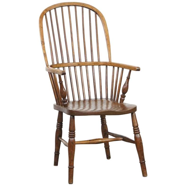 Leuke Antieke Engelse Windsor Stickback Chair Uit De 19e Eeuw Gemaakt Van Iepenhout image 1