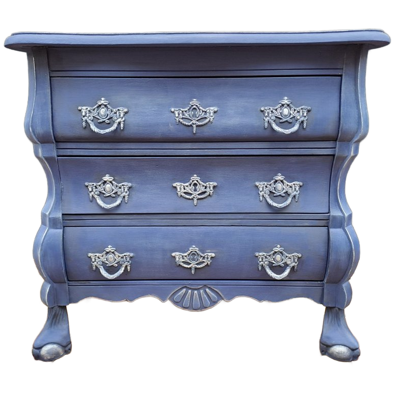 Ladekast - Buikkastje - Blauw Met Zilveren Details image 1