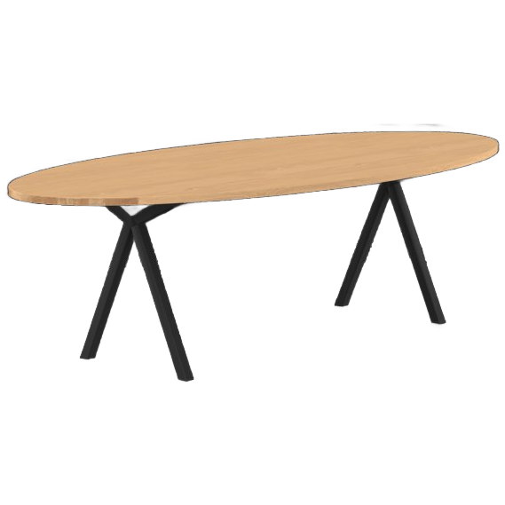 Studio Henk Eettafel Slim X Type Hardwax Olie Naturel, Ovaal image 1