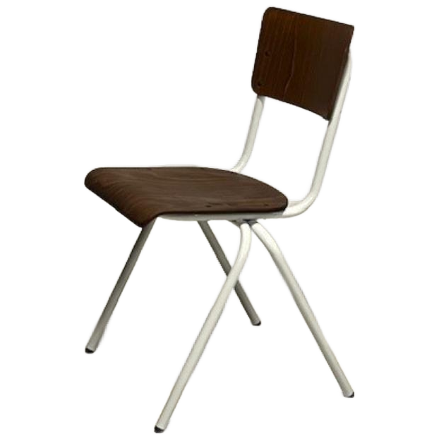 Retro Eettafelstoel Nieuw V Frame Eetkamerstoel Schoolstoel image 1