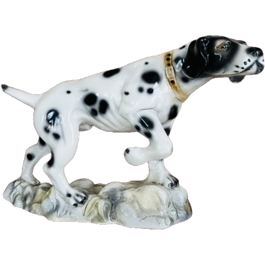Grote Vintage Pointer Jacht Hond Keramiek image 1
