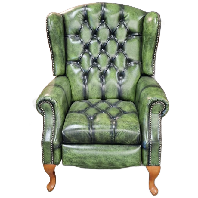 Chesterfield Lazychester Relaxfauteuil (m) - Antiek Limoen Groen Met Knopenzit image 1