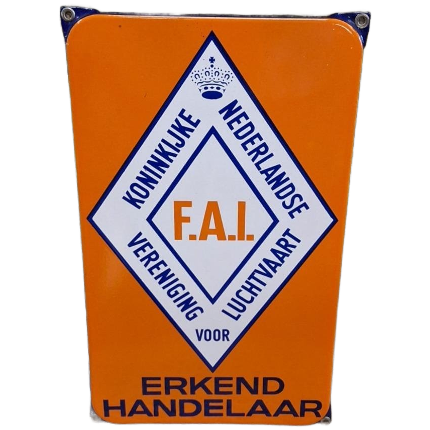 Pracht Emaille Tekstbord Uit De Luchtvaart Branche🛩 image 1