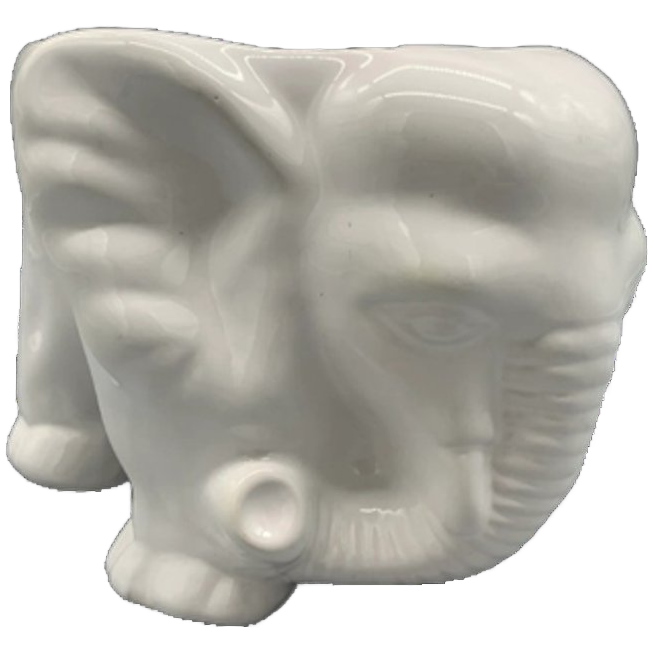 Grote Bloempot Olifant Wit image 1