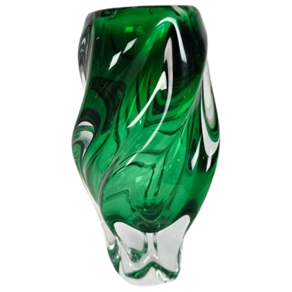 Josef Hospodska - Tsjechië - Glasdesign - Twisted Vase - Chribska Glassworks - 60's image 1