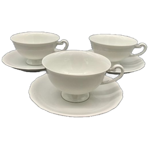 Set Hutschenreuther Theekopjes En Schotels Wit 6 Delig image 1
